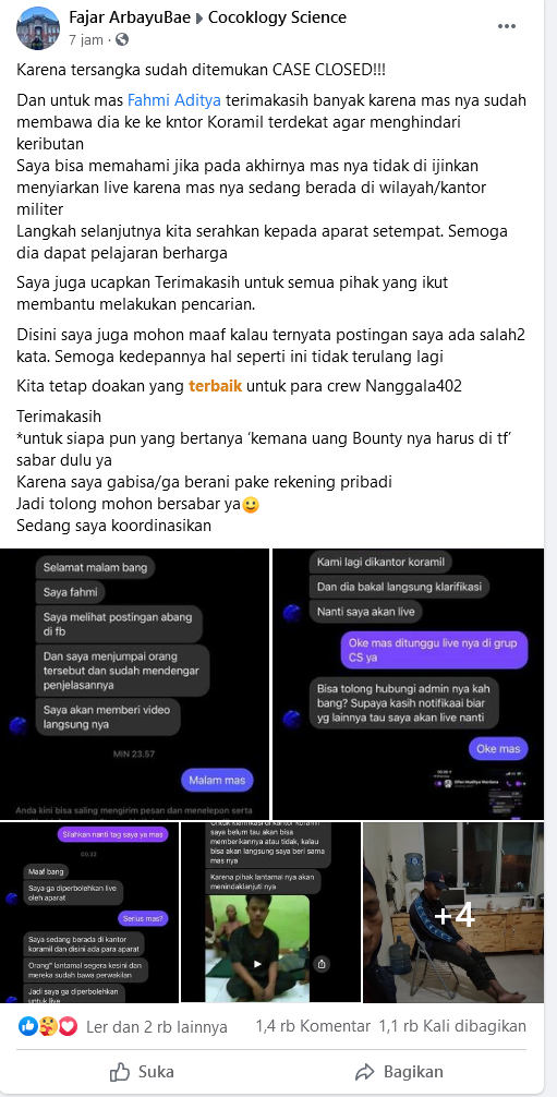 Salah Satu Netizen jadi Tersangka Kasus KRI Nenggala 